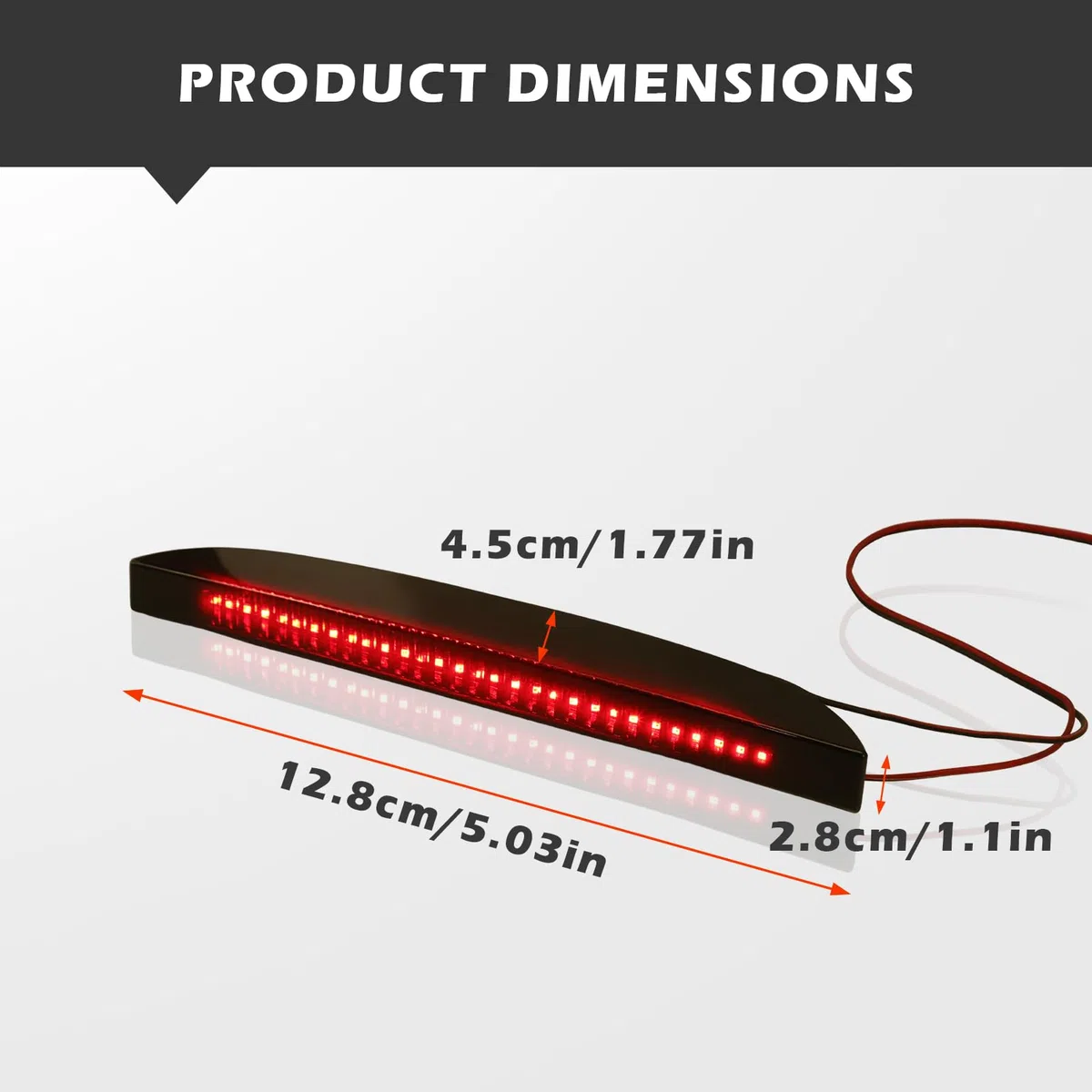 Luz de freno trasera elevada 3Rd para Clio II 1998-2005 Tercero luz de freno Luz de freno #7700410753 Negro