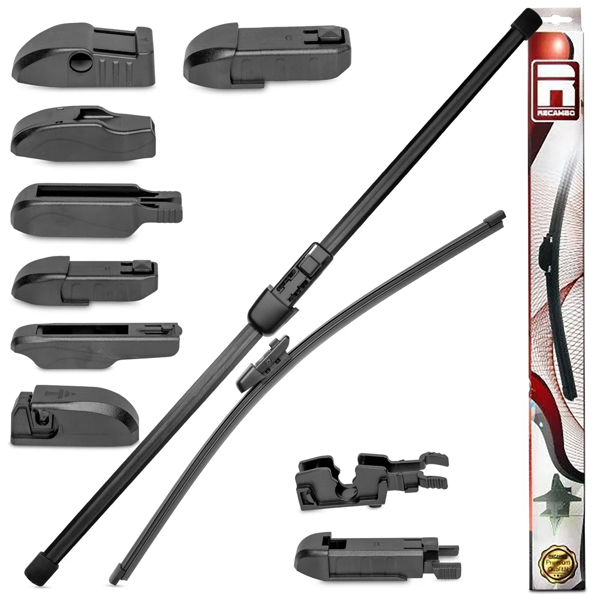Recambo Limpiaparabrisas delantero y trasero compatible con Ford C-Max | año de fabricación 2007 2010 (juego de 3: 475 mm/650 mm/300 mm)
