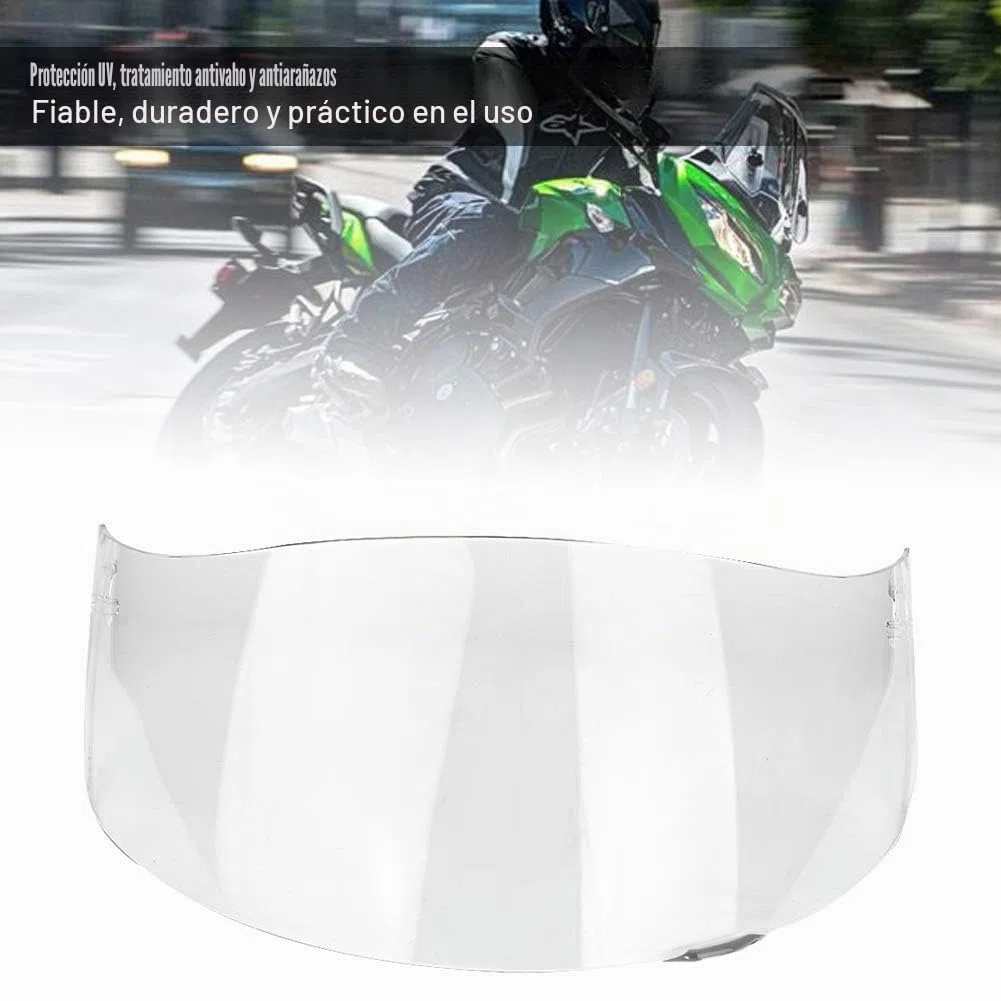 Akozon Protector de viento para motocicleta Visera de lente ajuste de cara completa Visor de lente de cara completa para AGV K1 K3 SV K5 K5-S(Transparente)