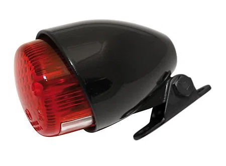 Piloto trasero cafe racer Texas negro moto luz matricula homologado