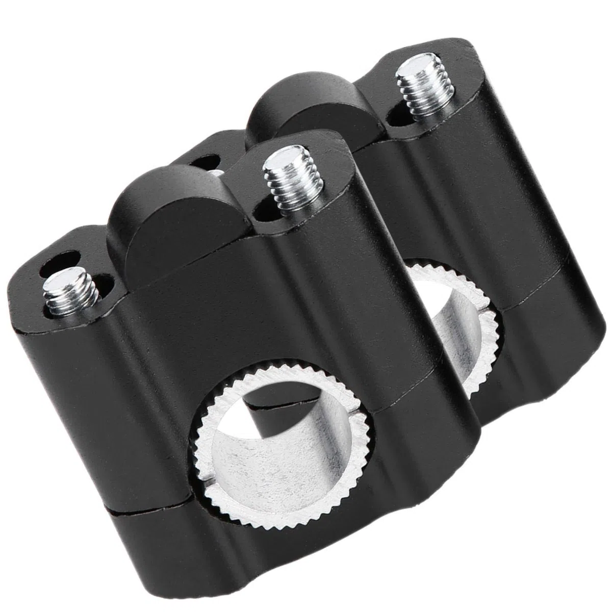2pcs aleación de aluminio 28 mm manillar de la motocicleta manillar abrazaderas de montaje elevador negroelevador de manillar de moto