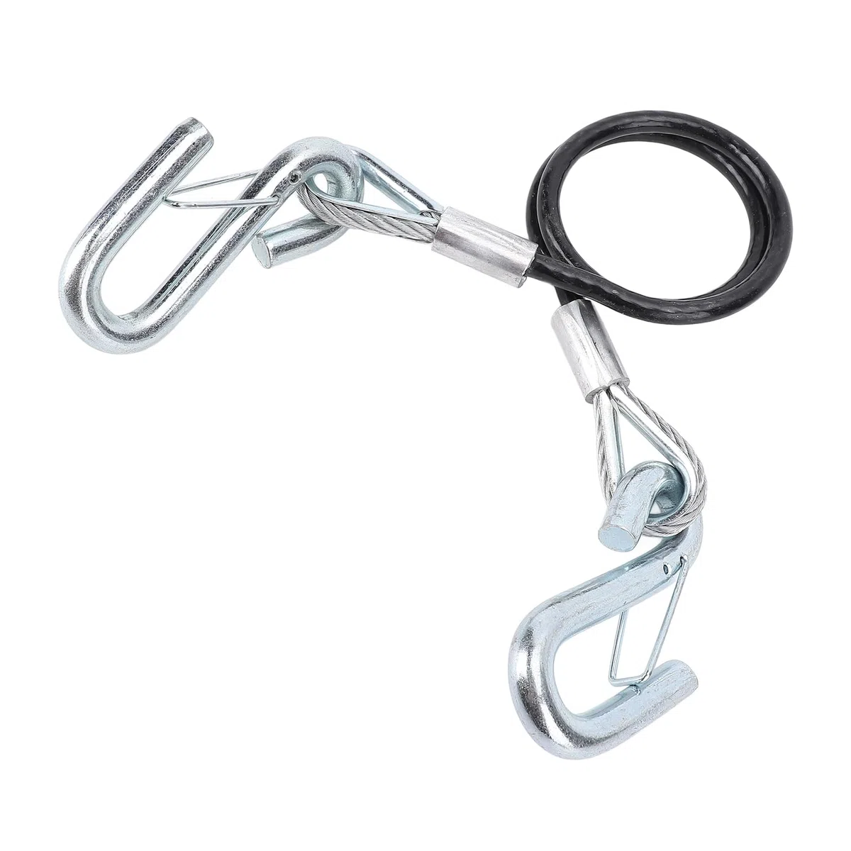 KIMISS Cable de Remolque de Seguridad para Remolque, Gancho en S, Soporte de Carga de 3500 Libras, Longitud Máxima de Extensión de 27,6 Pulgadas, Cuerda de Remolque con Resorte para RV