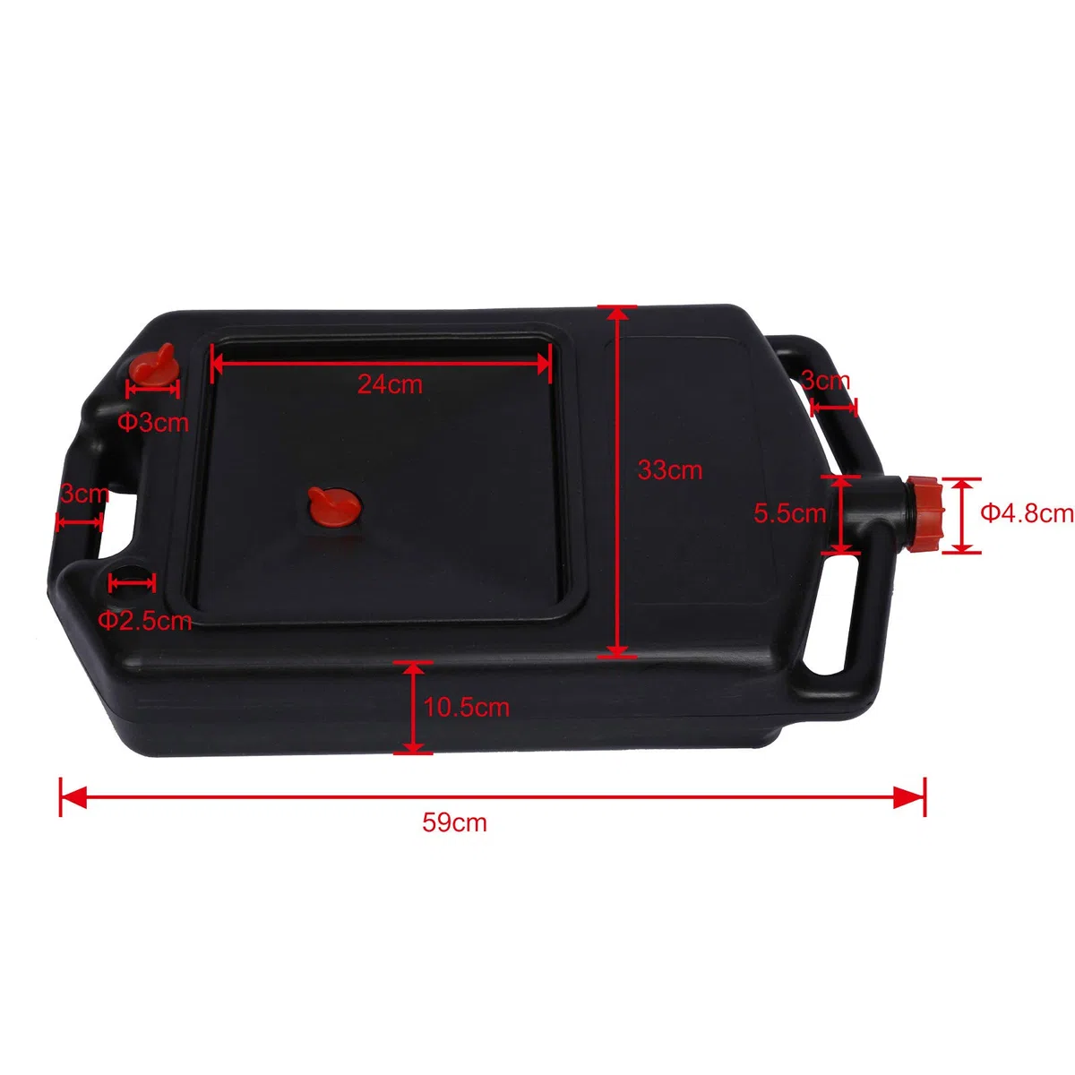 WilTec Bandeja Vaciado Aceite Recipiente colector Aceite Usado Plástico 8L Cambio Aceite Taller Automóvil