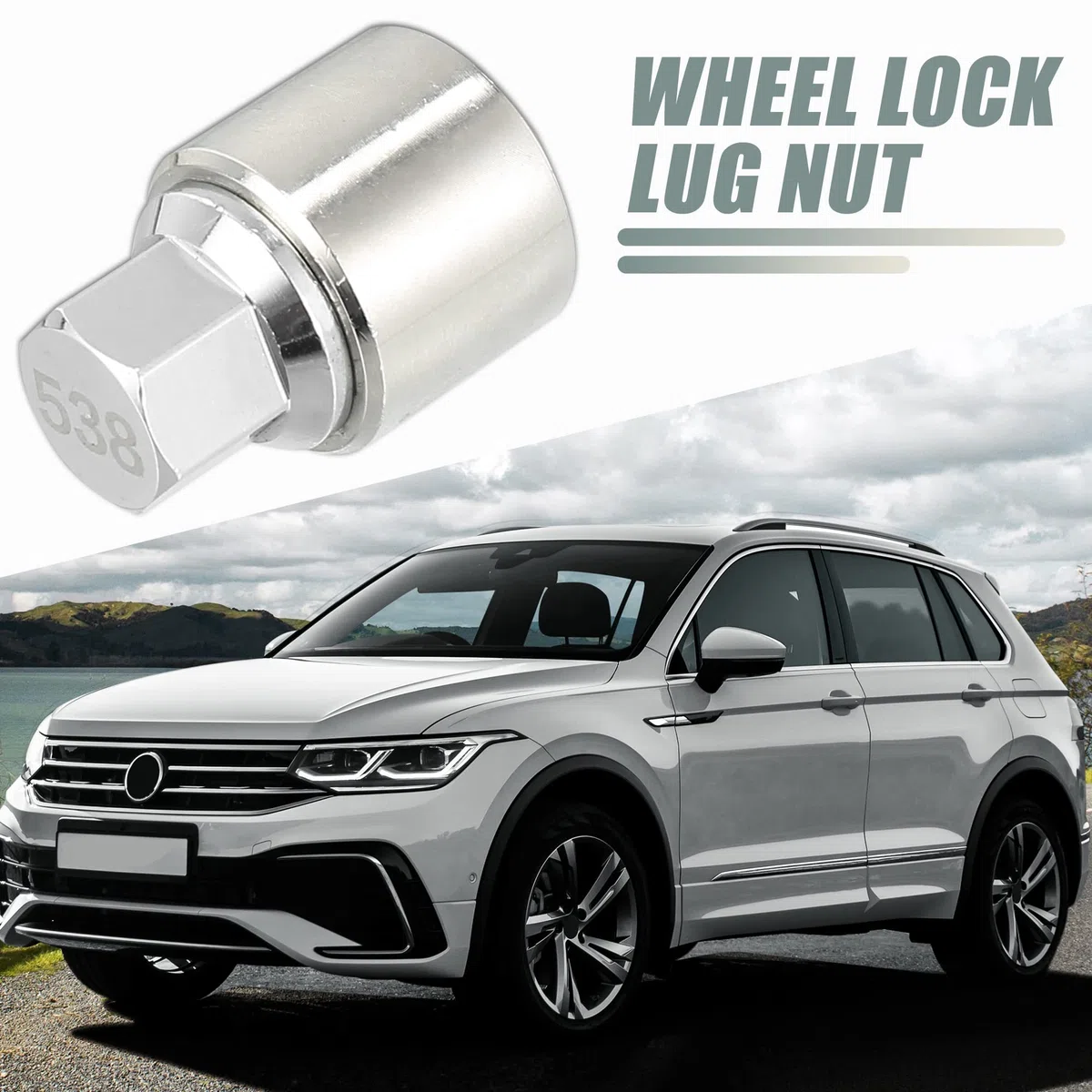 X AUTOHAUX Tuerca De Bloqueo De Rueda para Volkswagen Touareg 1pc | Plateado, Metal, Para VW Scirocco, Magotan, Phaeton, Tiguan, Uso Para Sacar U Obstruir Tornillo Antirrobo