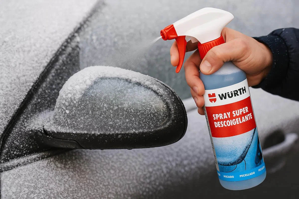 WURTH Spray Super Descongelante 500 ml | Deshiela cristales, cerraduras y parabrisas al instante | Spray anticongelante para coche y moto (2)