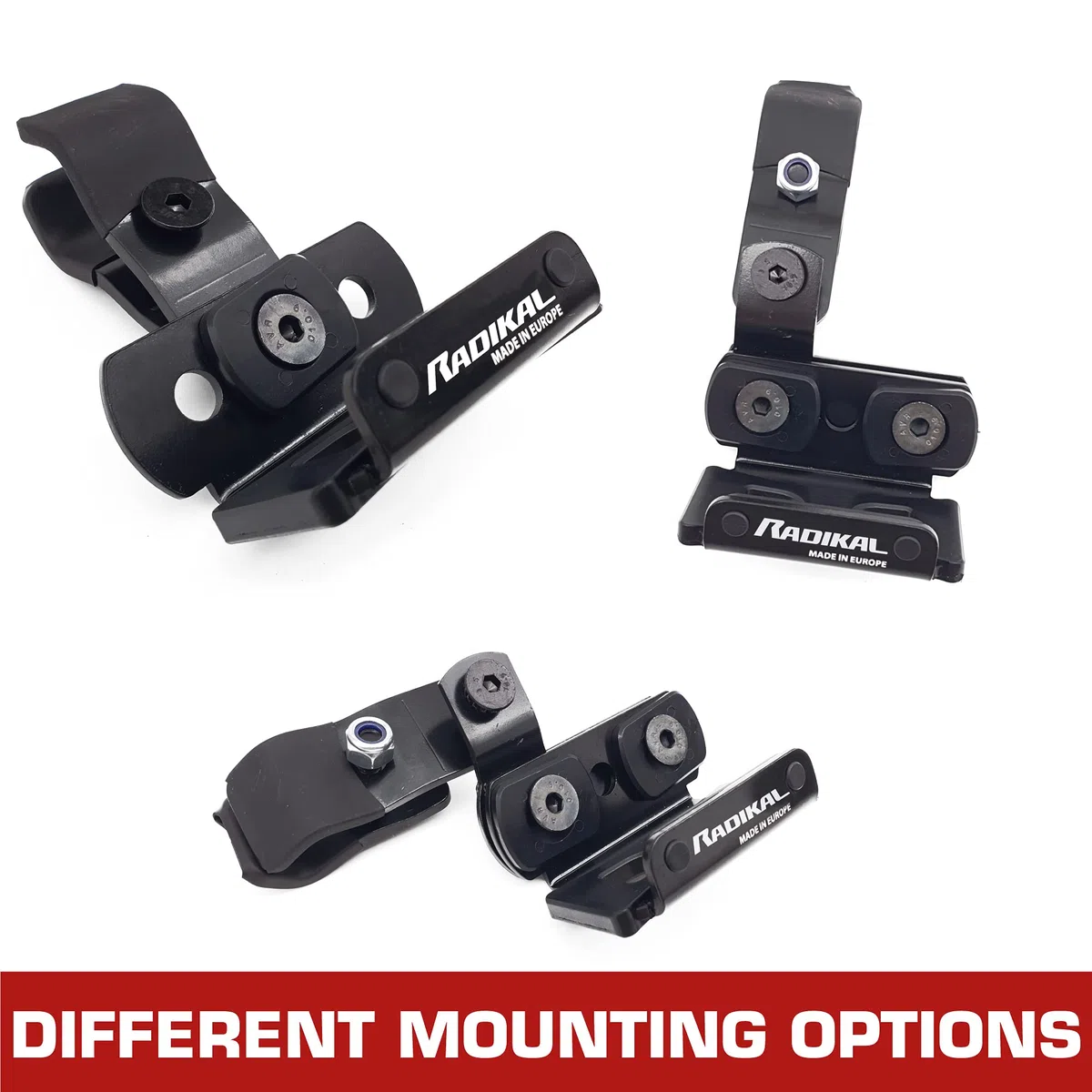 RADIKAL RK402 Soporte Antirrobo RK10/RK14S/RK310S para Fijar a Tubos o Tornillos