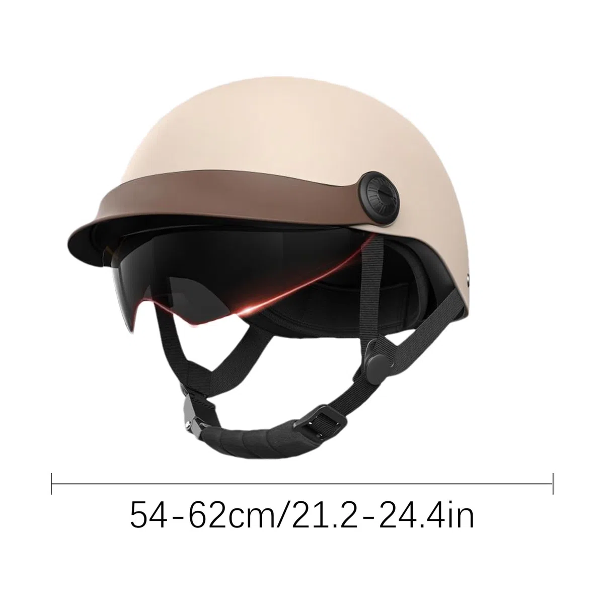 Medio Casco Verano Moto, 54-62 Cm Medio Casco Moto, Casco De Scooter, Gorro De Seguridad para Motocicleta De Cara Abierta, Gorro Rígido para Motocicleta, Ciclismo, Motocross, Cruiser Scooter