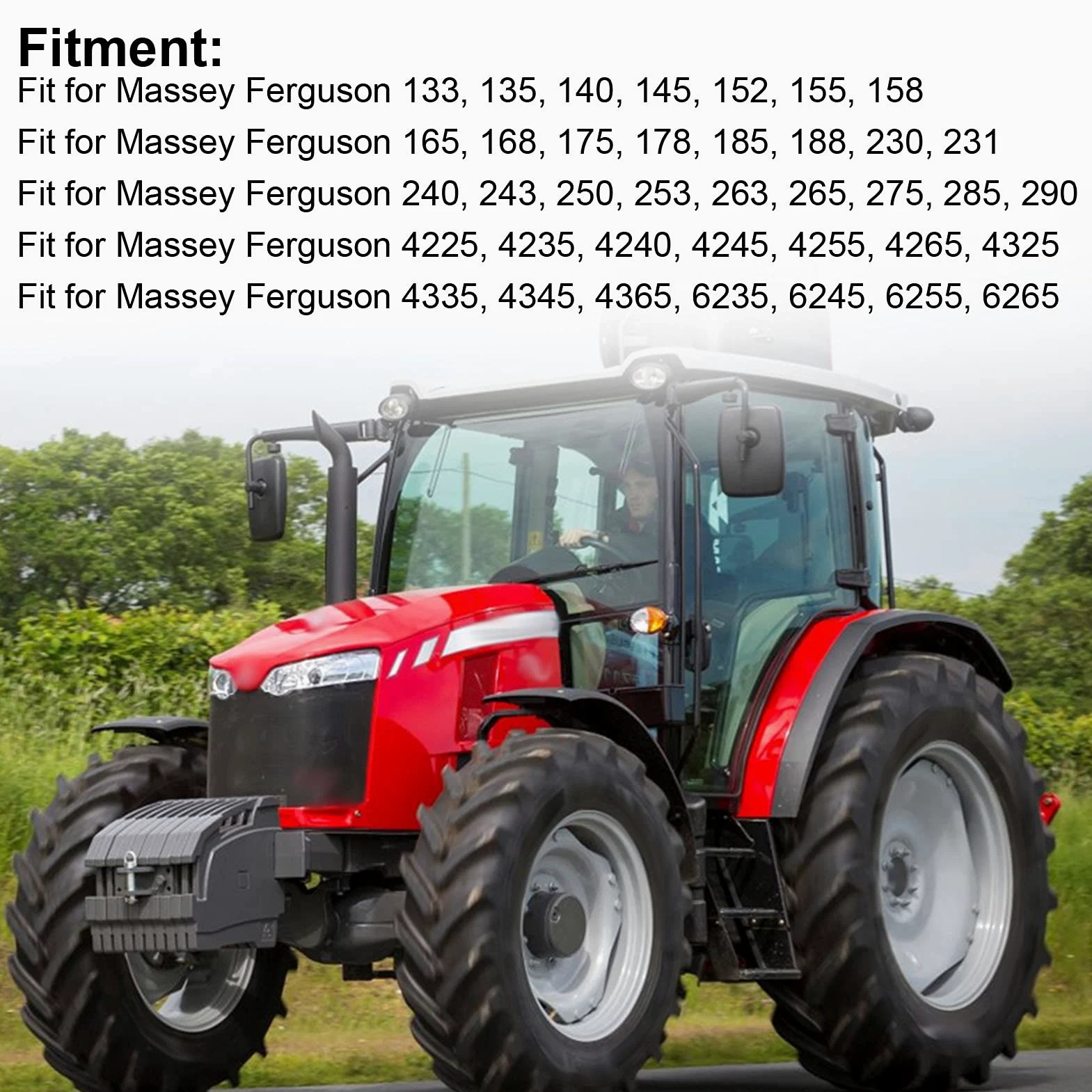 Conjunto de Filtro de Combustible, 7111-296 Filtro de combustible de repuesto para Ferguson Separador de Agua de Filtro de Combustible Diésel para Massey Ferguson 133 135 140 145 165 168 175 178