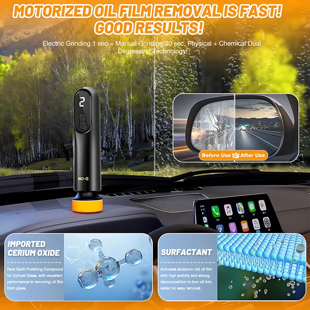 Pulidora Coche Inalambrica, Portátil Mini Pulidora, Kit Pulido Coche para Reparar Arañazos, Pulidora Bateria Removedor de Agua de Vidrio para Automóviles, Barcos y Muebles