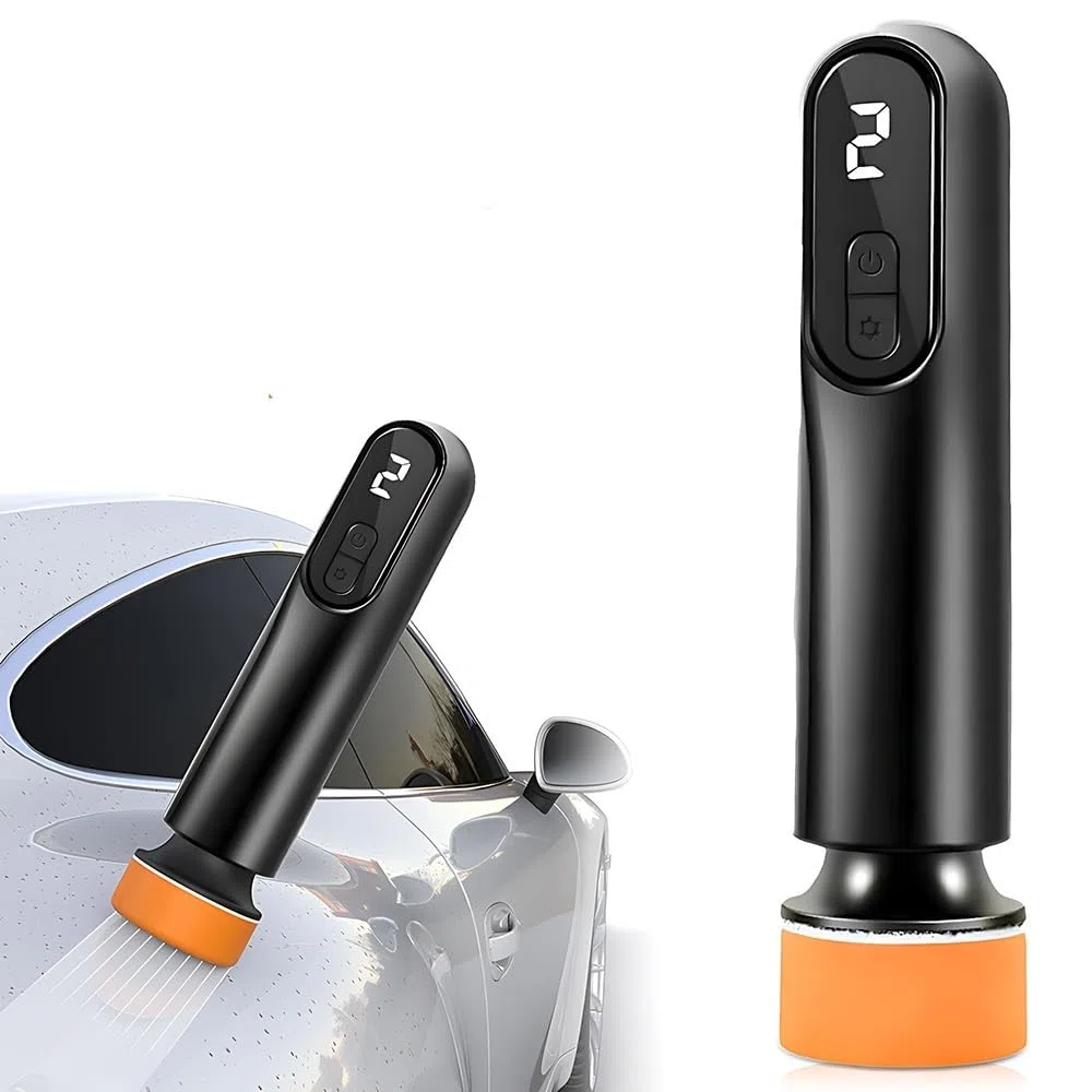 Pulidora Coche Inalambrica, Portátil Mini Pulidora, Kit Pulido Coche para Reparar Arañazos, Pulidora Bateria Removedor de Agua de Vidrio para Automóviles, Barcos y Muebles