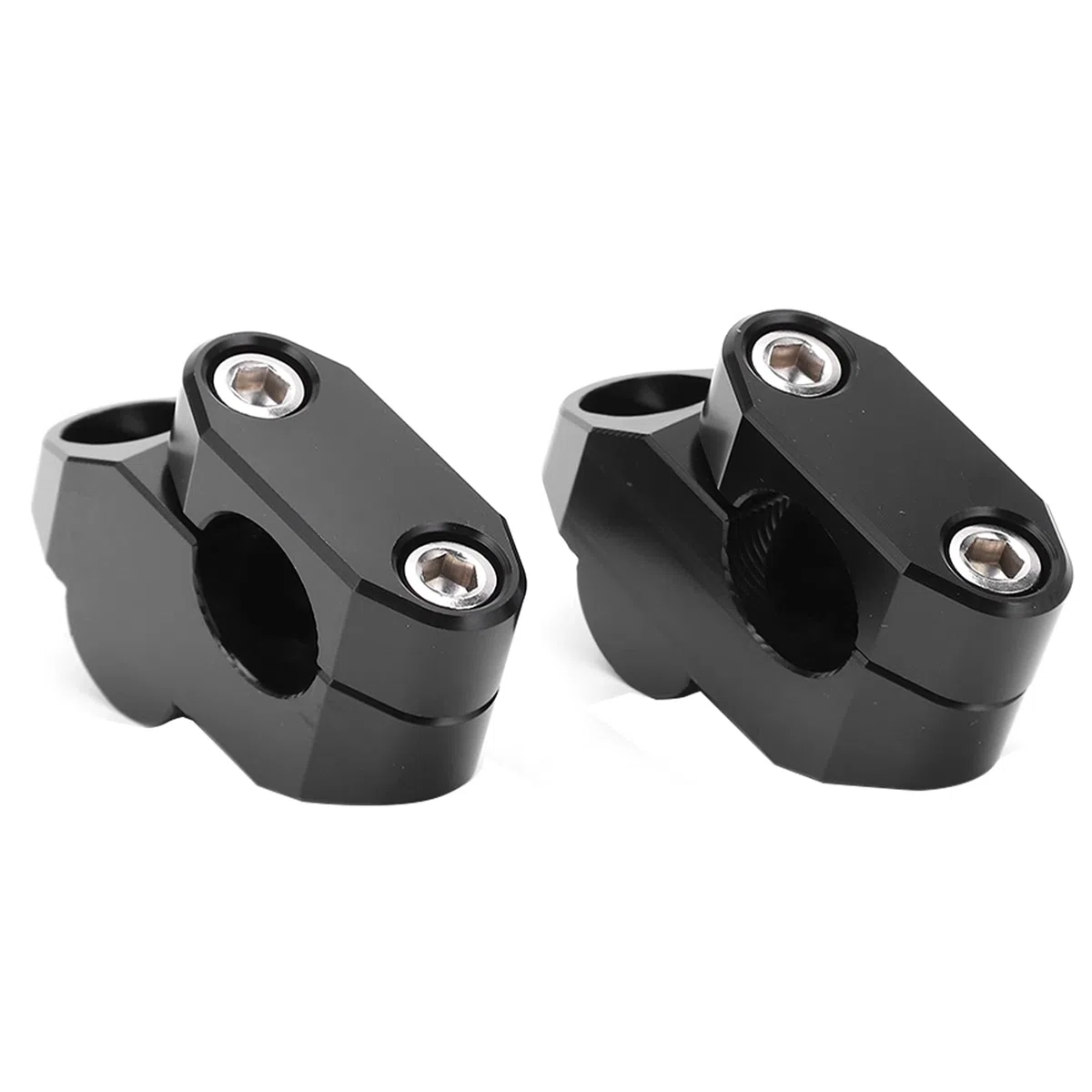 Accesorios de Motocicletas Universales de Aluminio Aleación -lener CNC para una Postura de Conducción Ergonómica, que Es Compatible con una Abrazadera de Palo de 22 Mm (BLACK)