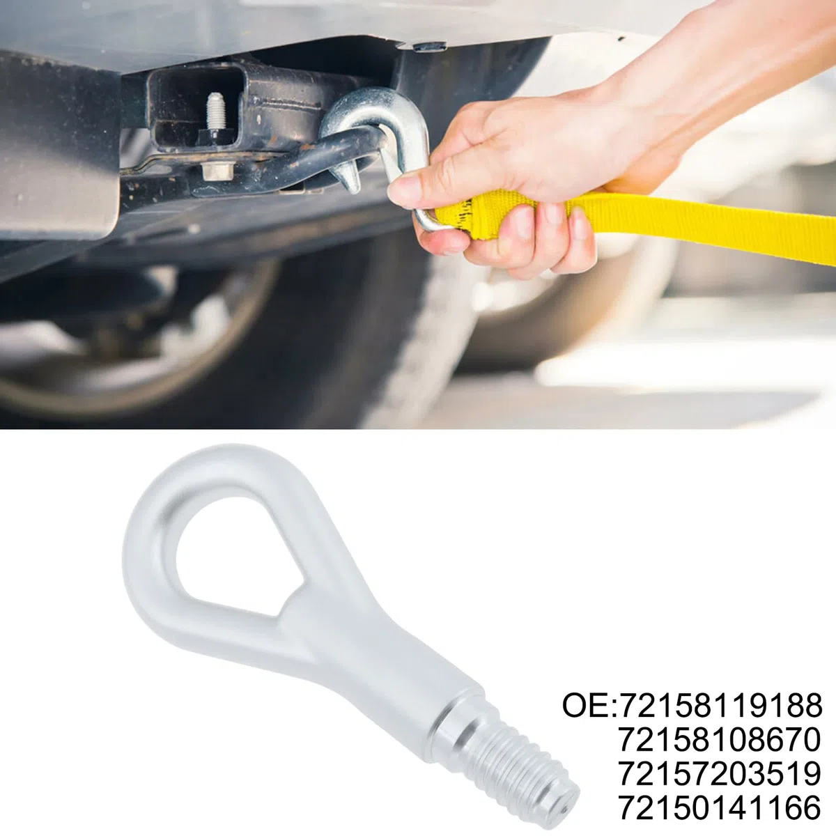 Gancho de Remolque para Coche Argolla de Remolque M15x3,0 Rosca Derecha Compatible con BMW 3 E36 E46 5 E39 8 Z3 Mini Smart ForTwo W450