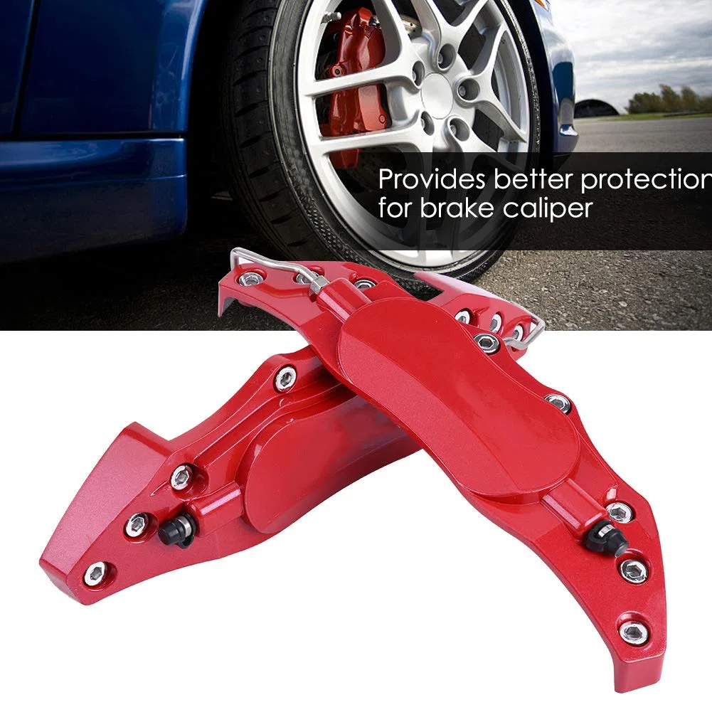 Yctze cubre pinzas amg Yctze Cubierta de Pinza de Freno de Coche 2 Piezas de Aluminio de Coche Cubierta Protectora de Pinza de Freno para Cubo de Rueda 16in-17in Medio un Par de Tapa de Pinza de Fre