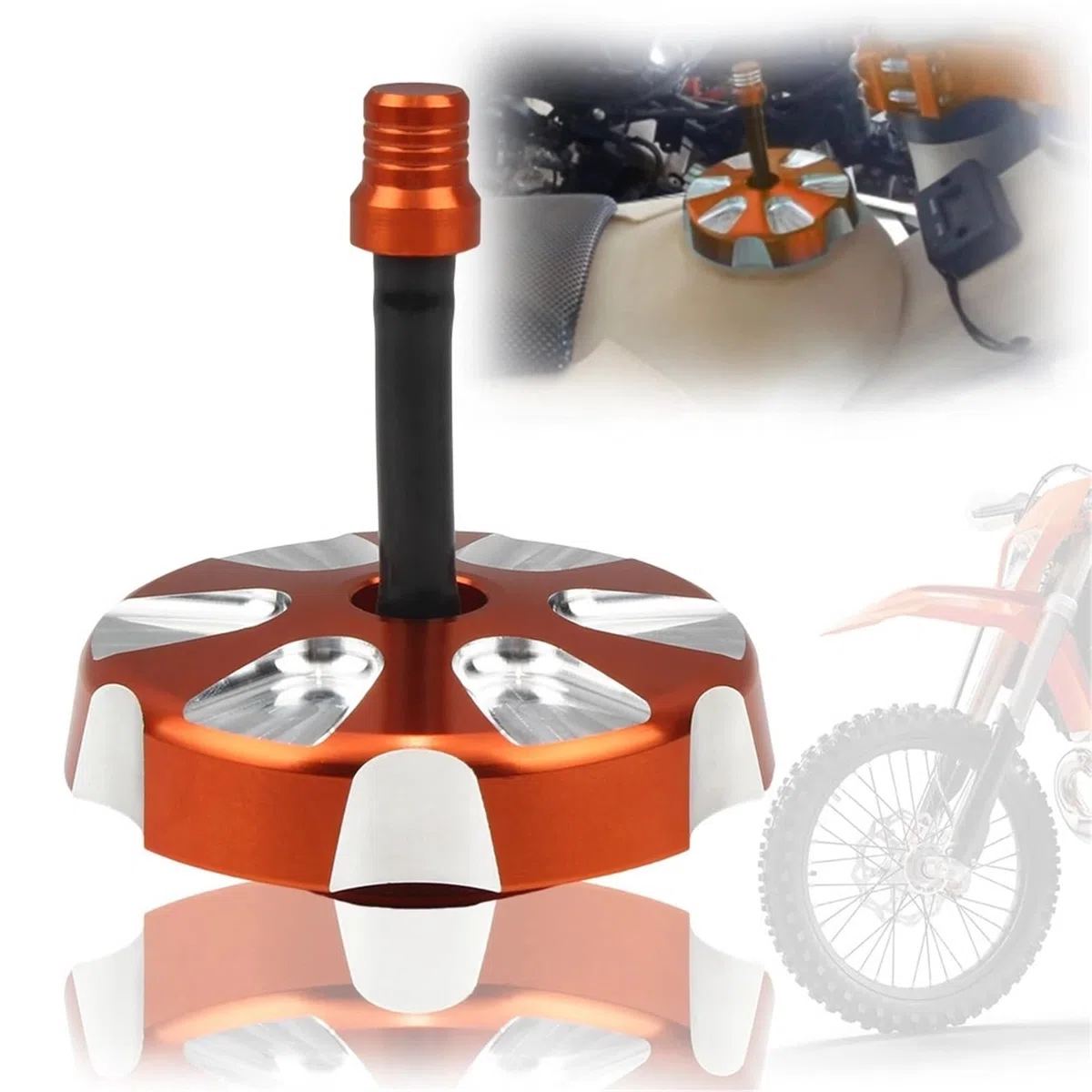 Tapa del Tanque Ajuste para KT-M SX SXF XC XCF XCW XCFW EXC EXCF 125 150 200 250 2011-2023 Accesorios de tapa de celda de tanque de motocicleta Tapon Deposito Combustible(Orange)