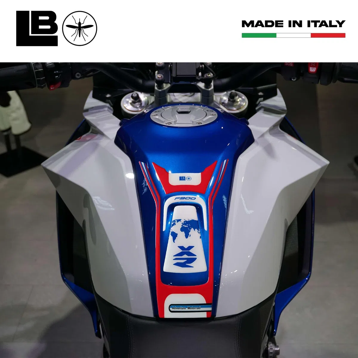 labelbike - Pegatina 3D Moto Tanque Protección y Decoración en Resina Compatible con BMW F 900 XR Sport 2025
