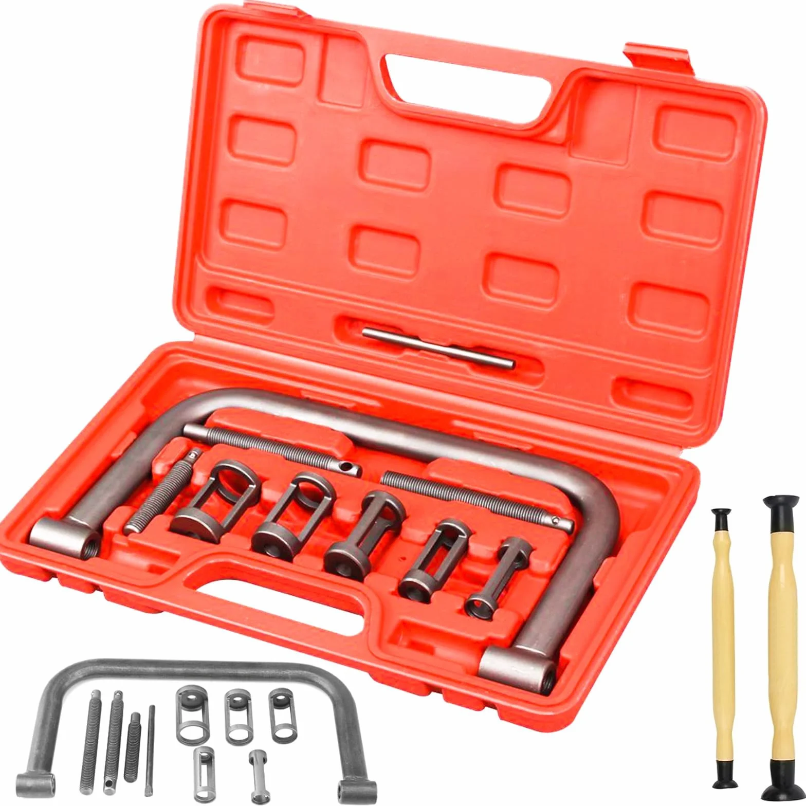 12 Piezas Compresor de Resorte de Válvula Kit, Compresor Muelles con Elevador de Válvula, Accesorios Herramientas Coche Universal, para Automóviles, Motocicletas