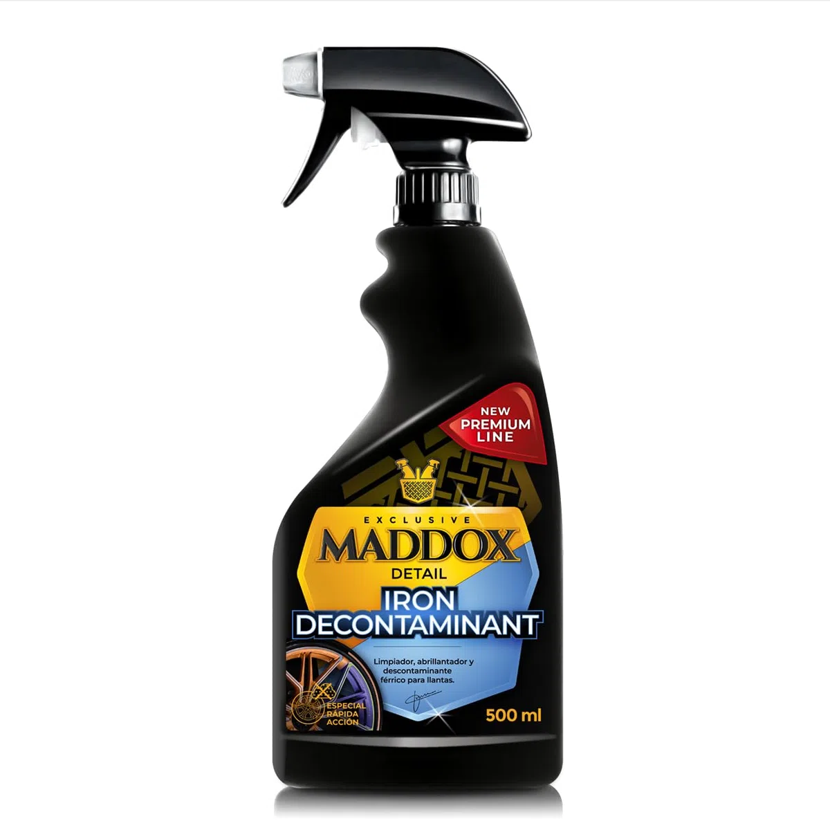 Maddox Detail - Descontaminante Ferrico de Llantas y Carrocería | Iron Remover Coche y Moto pH Neutro | Descontaminar Pintura | Eliminar Particulas De Hierro | Iron Decontaminant 500ml