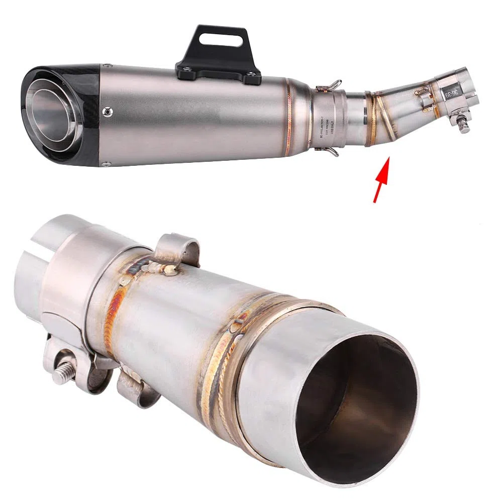 Tubo de Enlace Intermedio de Escape - BiuZi Accesorios de Sistema de Escape de Conector de Adaptador de Tubo de Enlace de Silenciador de Escape de Motocicleta for Z250 250 13-16