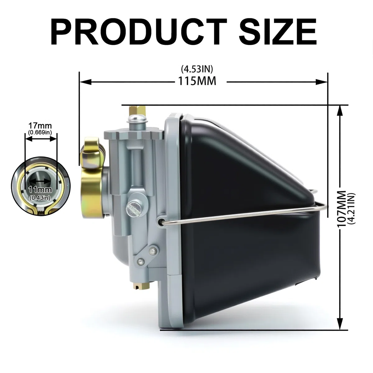 MBK 51 - Carburador de 12 mm de 2 tiempos AR2.12.705 AV88 AV7 para MBK 40 AV48 AV49 H50 AV68 AV88 AV7