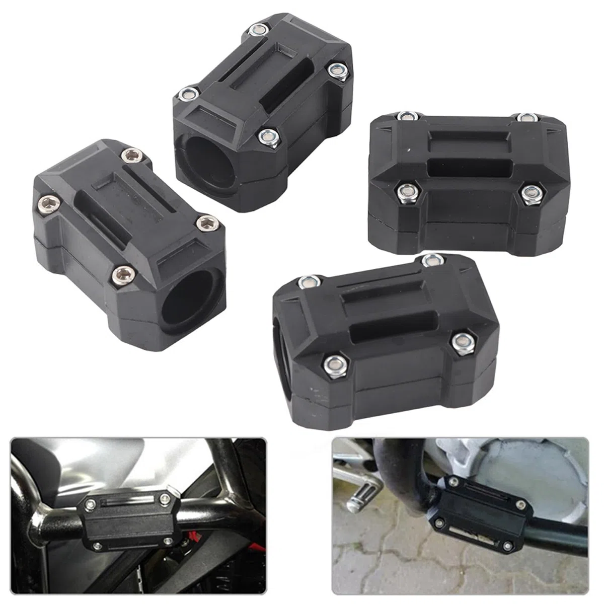 2 Pares de Protectores de Motor de Bloques de Parachoques de Motocicleta, Decoración de Protección de Bloque de Motor 3 22/25/28mm Apto para R1200GS R1150GS