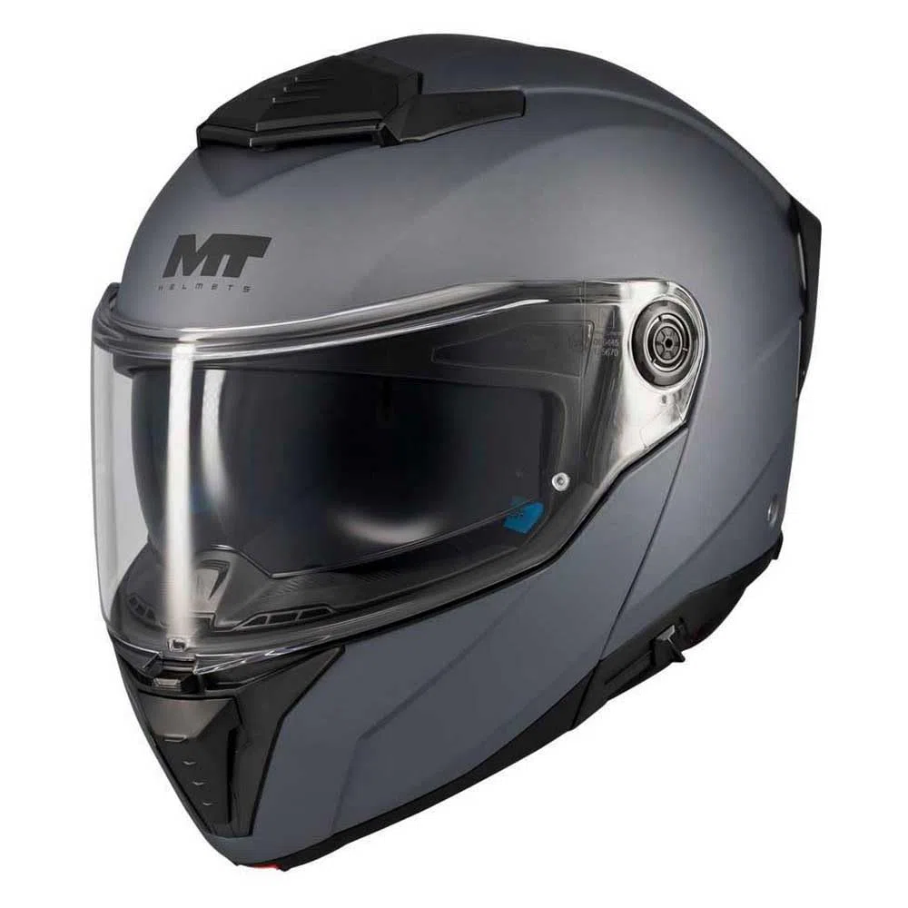 MT Helmets Atom 2 SV, Casco moto Modular Flip-Up, Visor Solar Retráctil, Interior Lavable, Preparado Intercomunicador UCS, Bloqueo frontal, Visor con posición Ventilación, Homologado ECE 22.06 & DOT