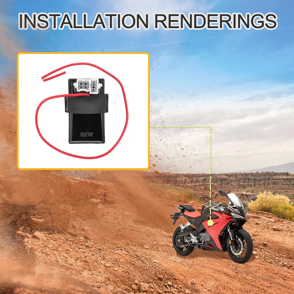 GOOFIT 6 Pin DC CDI CG Bobina De Encendido Reemplazar Para CG 125cc 150cc 200cc 250cc Dirt Bike Go Kart ATV Quad UTV Scooter