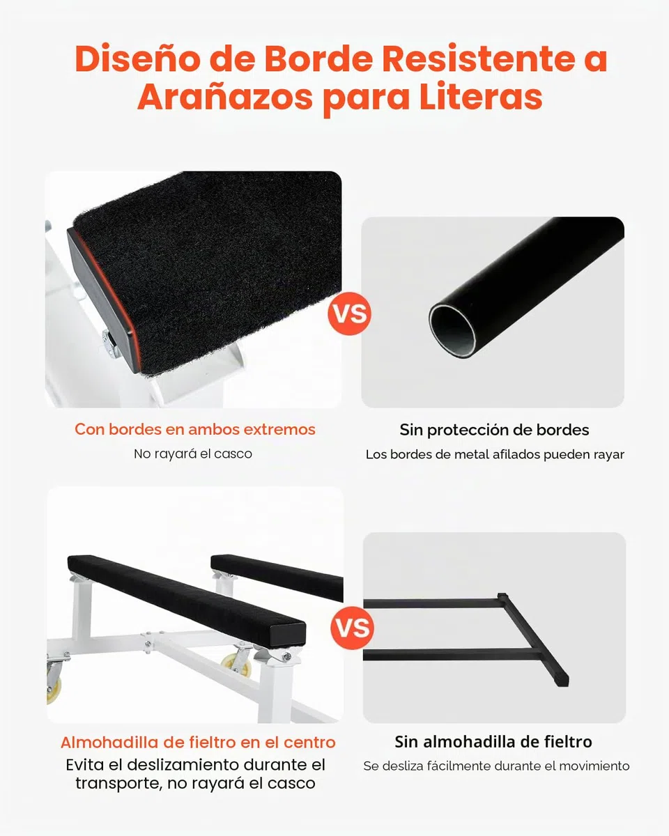 VEVOR Plataforma Rodante para Moto Acuática de 1325 x 850 x 510 mm, Carga de 816 kg, Soporte para Moto de Agua, Carrito PWC con 4 Ruedas y 2 Frenos para Mover Motos de Agua, Kayaks, Lanchas Rápidas