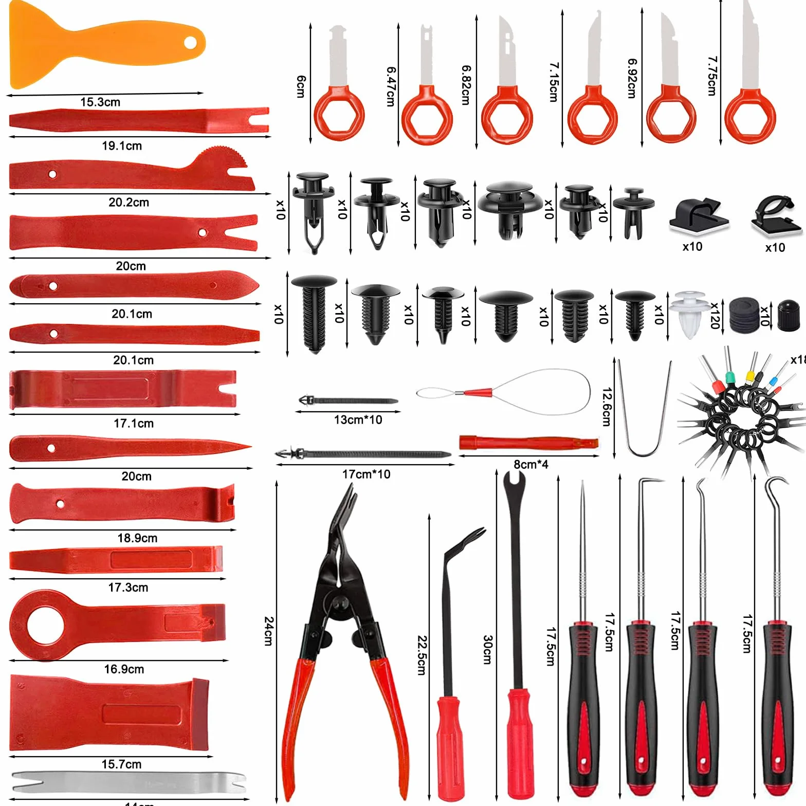 352 Piezas Herramientas Kit Desmontar Coche,Herramientas Desmontaje Coche,Herramientas de Palanca para Automóviles para Herramientas Desmontar Interiores Coche Radio Audio