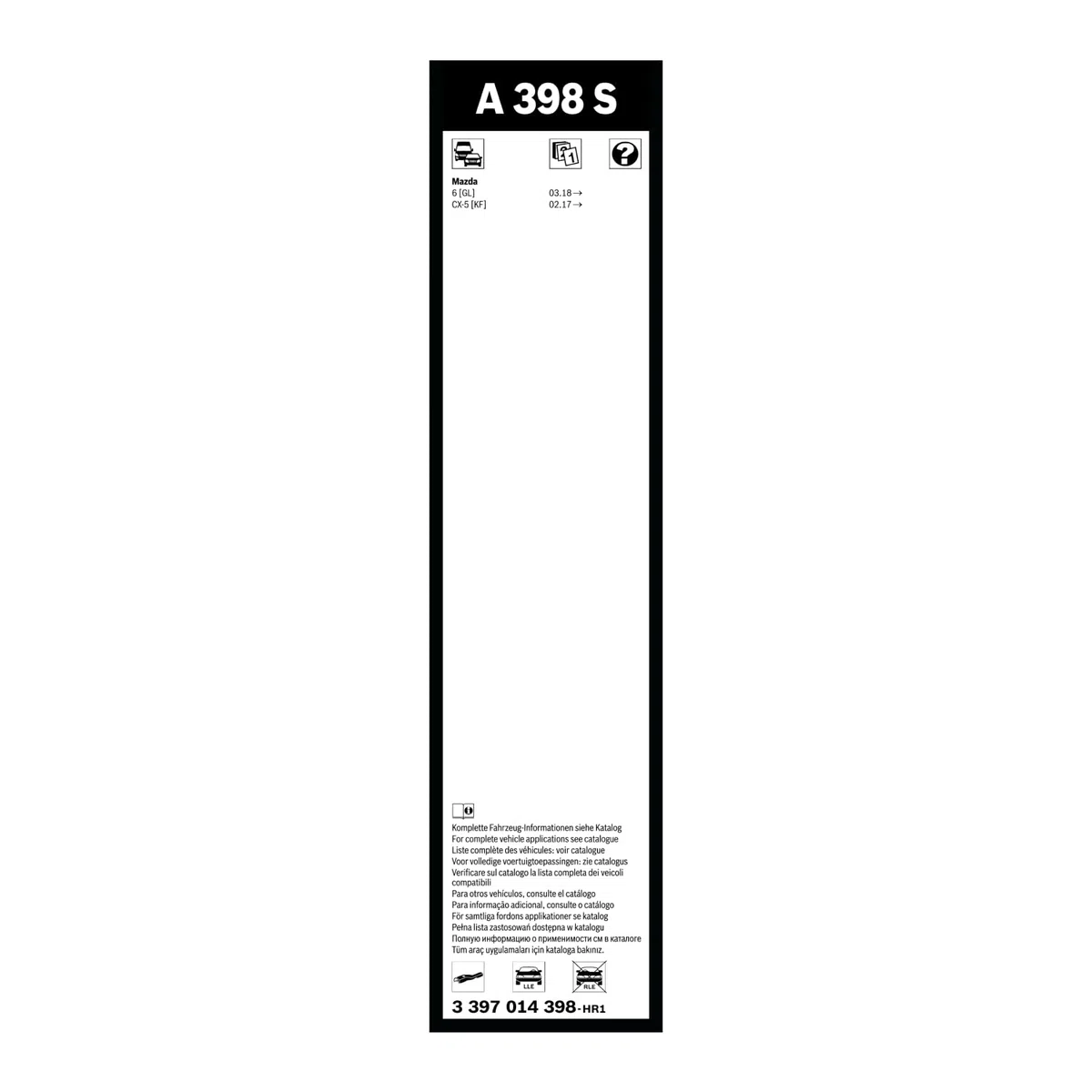 BOSCH Wischblatt A398S 3397014398