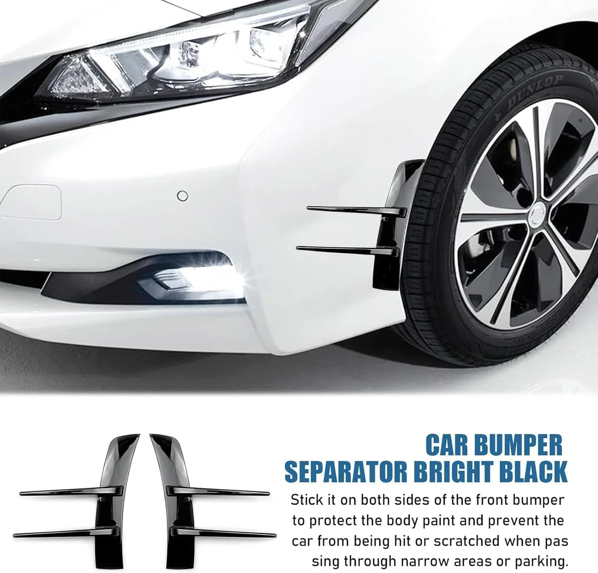 Difusor de Parachoques Delantero para Coche para Citroen Ds7 DS 7 Crossback 2018-2023, Frontal Spoiler Labio Difusor Tuning Performance Coche Accesorios