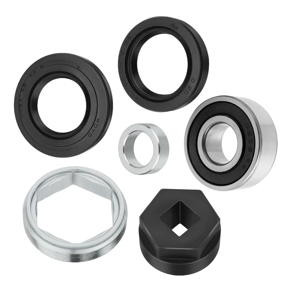 Kit de rodamiento de columna de dirección con soporte de junta, tuerca y herramientas para Yama-ha Banshee Grizzly Raptor Big Bear Warrior Wolverine YFZ450 Kodiak Bruin 350 400 450 550 600 660