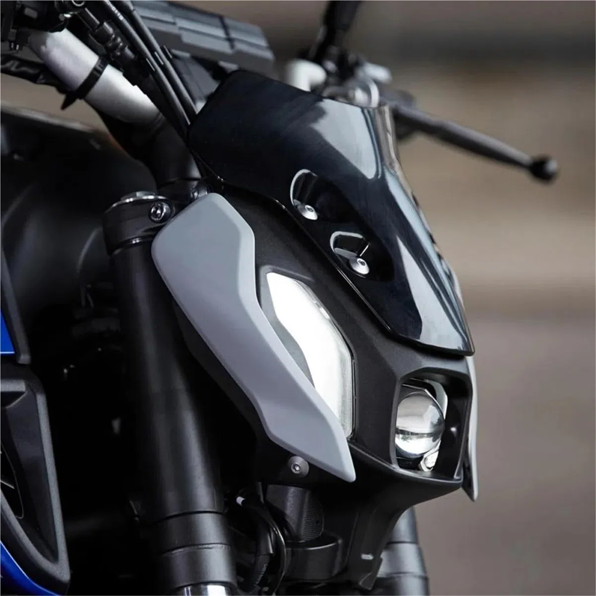 Cúpula Y Deflector De Viento para Motocicleta para Yamaha MT07 2021-2024 — Visera De Doble Burbuja Parabrisas para Motocicleta(Negro)