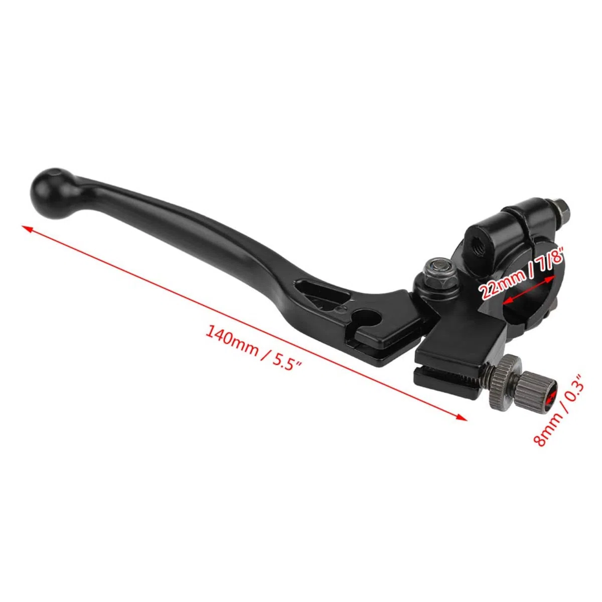 Palanca de Embrague con Percha, Manillar de 7/8 Pulgadas Palanca de Embrague Plegable Palancas Embrague Freno de Motocicleta Universal para 50CC-125CC Dirt Pit Bike ATV Motocross Motocicleta