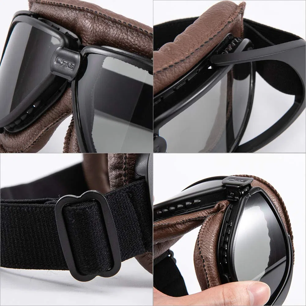 Gafas de motocicleta Protección ocular a prueba de viento para Motocross Cruiser Scooter Biker Racer Cruiser Touring Goggle Gafas de esquí
