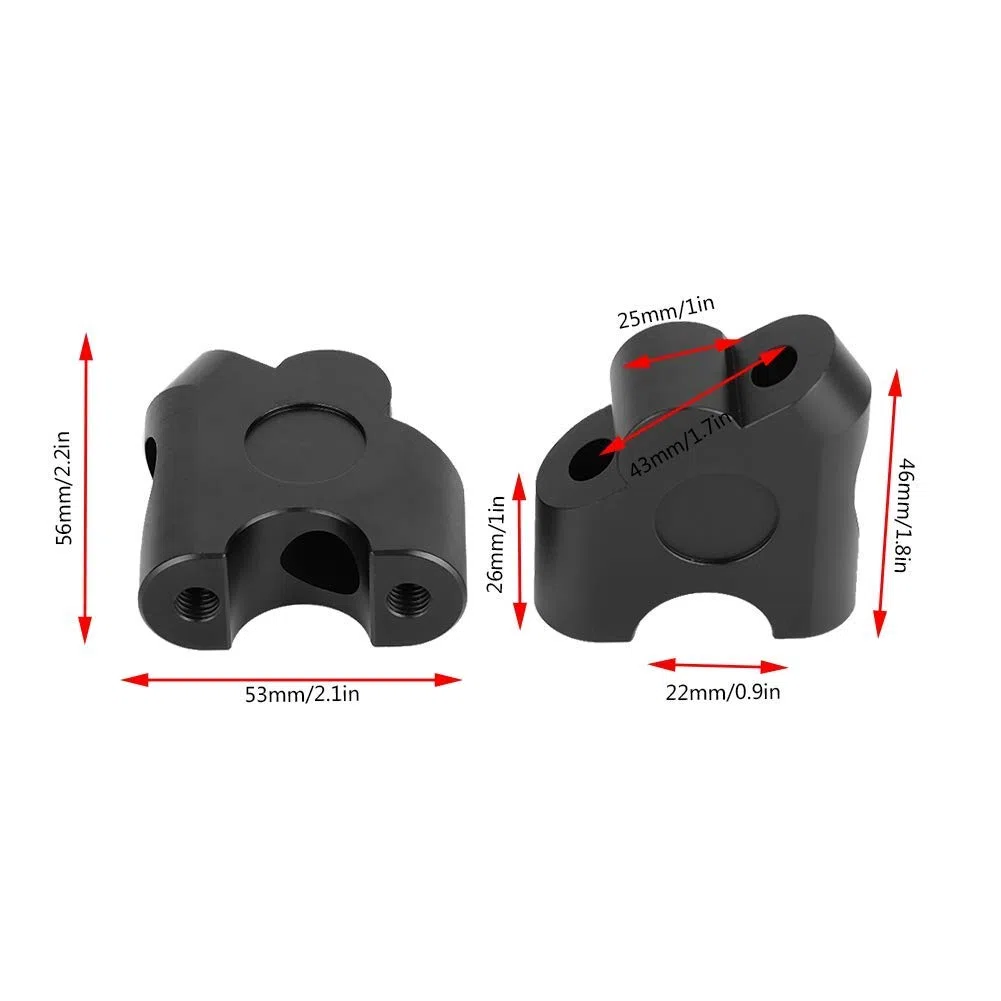 Elevador de manillar, motocicletas manillares, elevador de manillar de 22 mm, puede aumentar la altura del manillar de 30 mm y retroceder 20 mm, para permitir que el ciclista una postura de