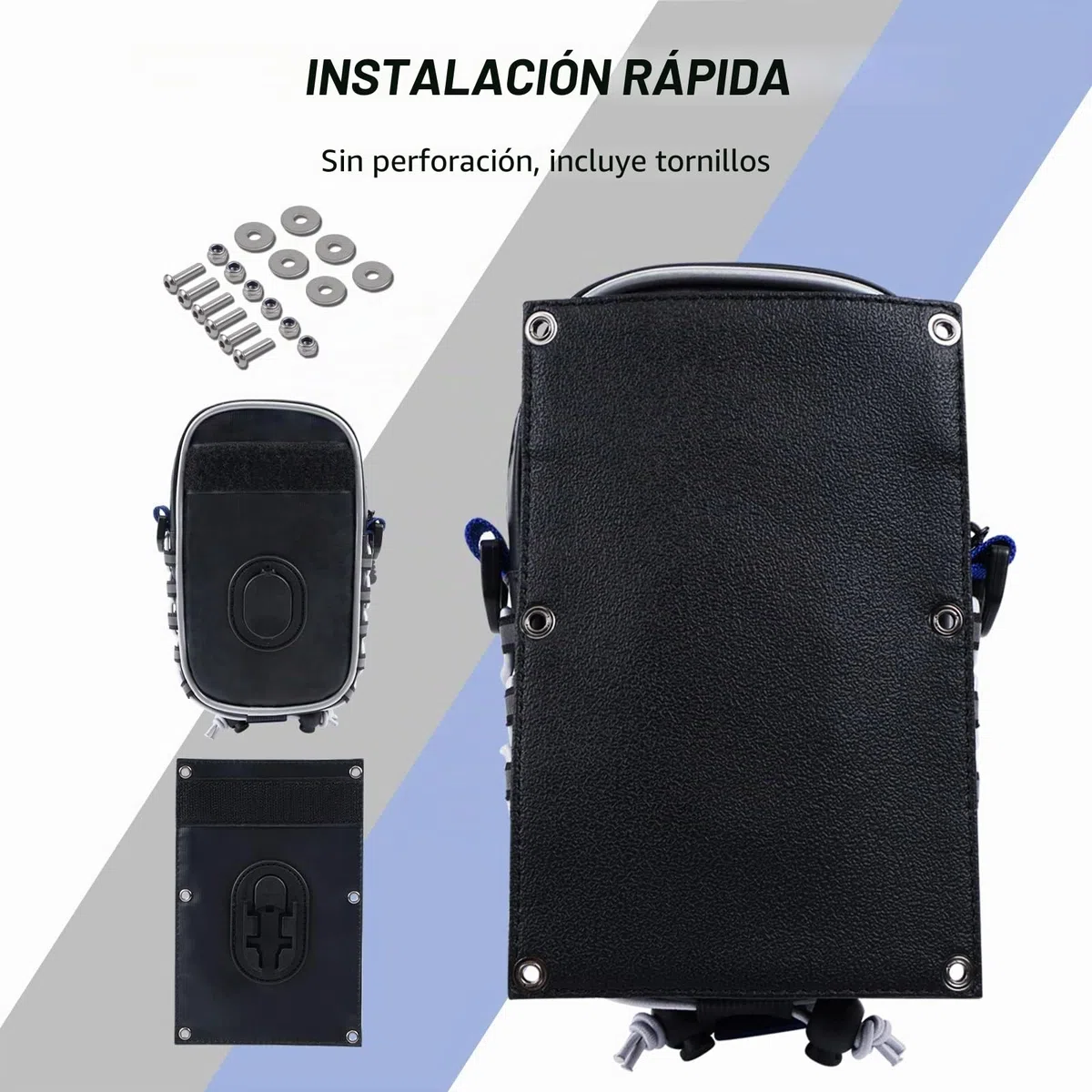 NICECNC Raptor 700 Fender Bag ATV Bolsa de Almacenamiento de Herramientas de Tela de PVC Bolsa de Almacenamiento de Herramientas Tira Reflectante Resistente al Agua Cremallera Compatible with Yamaha