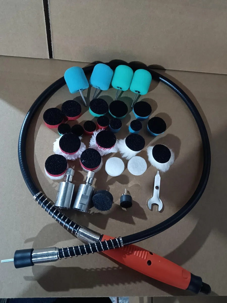 SPTA 30 Piezas Coche Esponja De Pulido Esponjas para pulidoras Esponja Pulir para Coche, Esponja pulir Coche, Toallas,Pulidora Pulido Lana Kit Encerado para el Coche Encerado Lijado