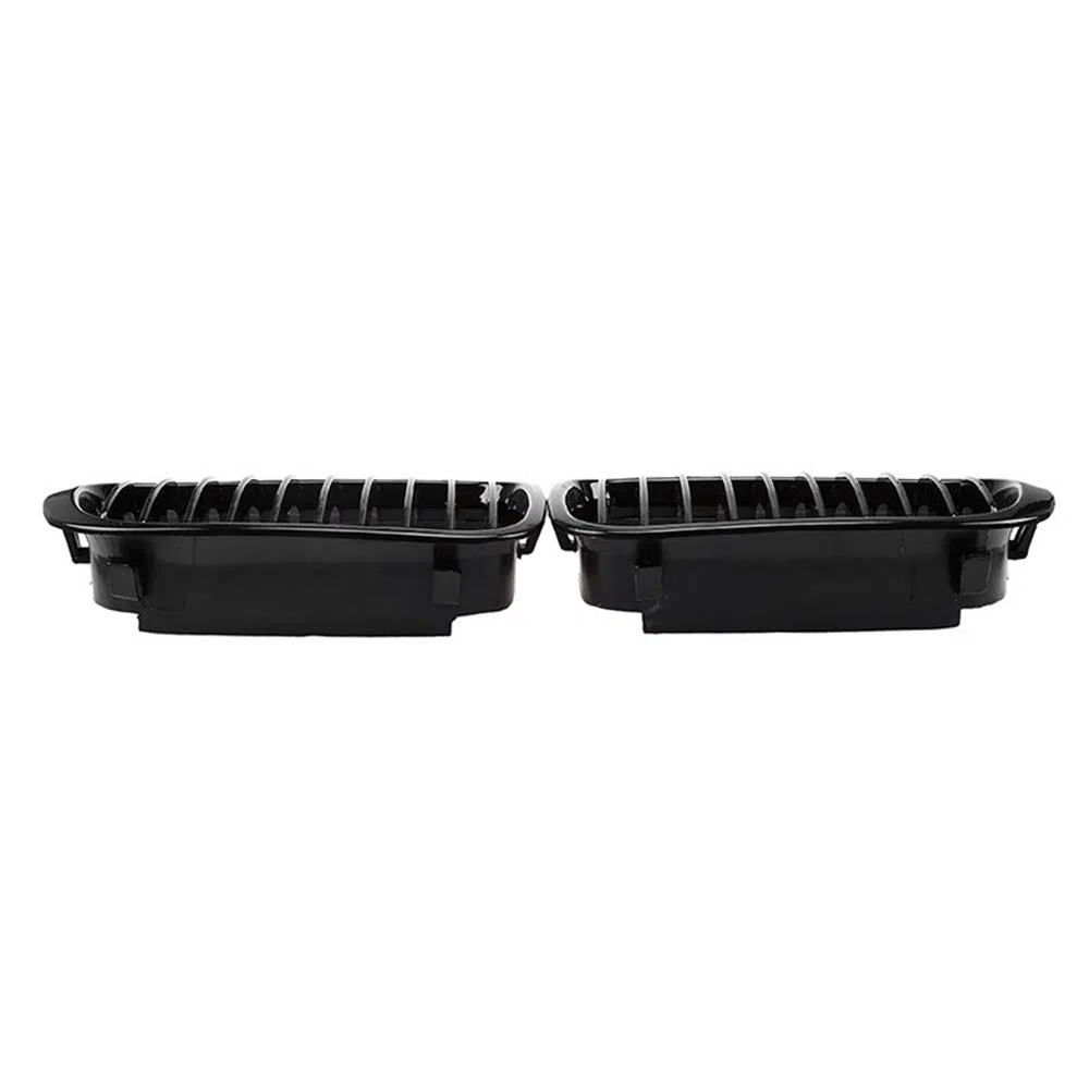 Parachoques Delantero Capó Rejilla Riñón Racing Rejilla Reemplazo para BMW Serie 3 E46 4 Puertas 1998-2001 2 Piezas