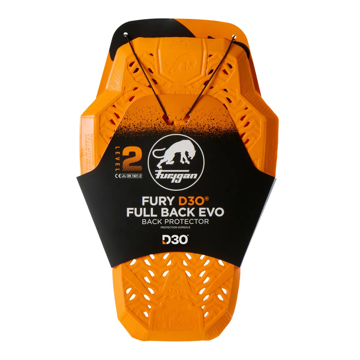 Furygan Full Back Fury D3O EVO - Protector de Espalda D3O homologado Nivel 2 - Protección certificada para Moto - Confort Ligero Flexible - Seguridad Ventilación