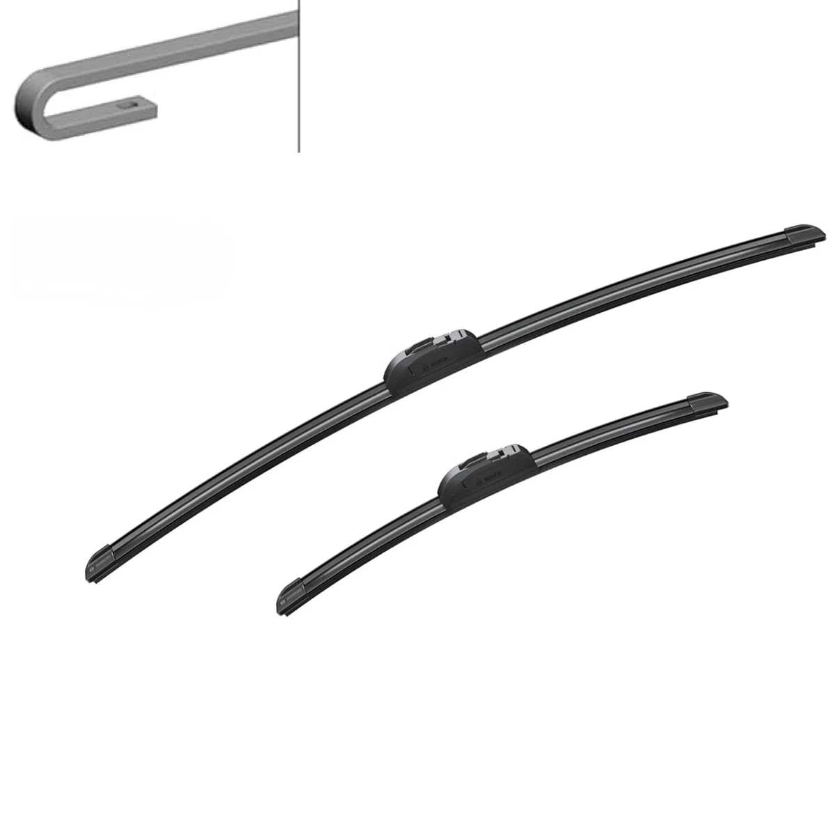 Bosch Aerotwin eAR 653 S Limpiaparabrisas Frontal - Set de 2 Escobillas de Recambio para más Seguridad al Conducir, con Adaptador Multi-Clip Premontado, 65 cm / 40 cm, Embalaje Fino y Compacto
