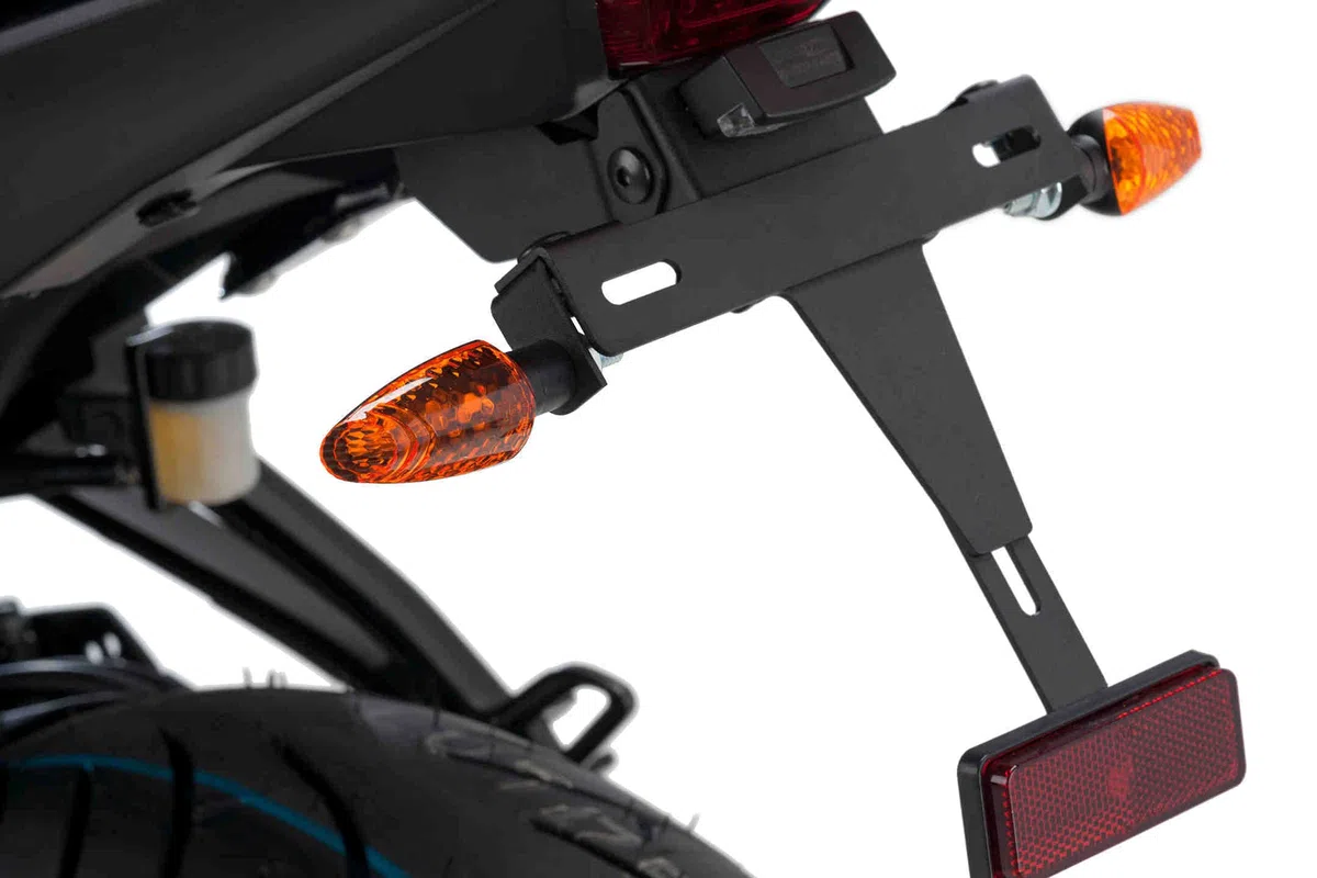 Puig 6476N Intermitentes led homologados con carcasa negra y tulipa ahumada diseño compacto y aerodinámico para moto, Negro