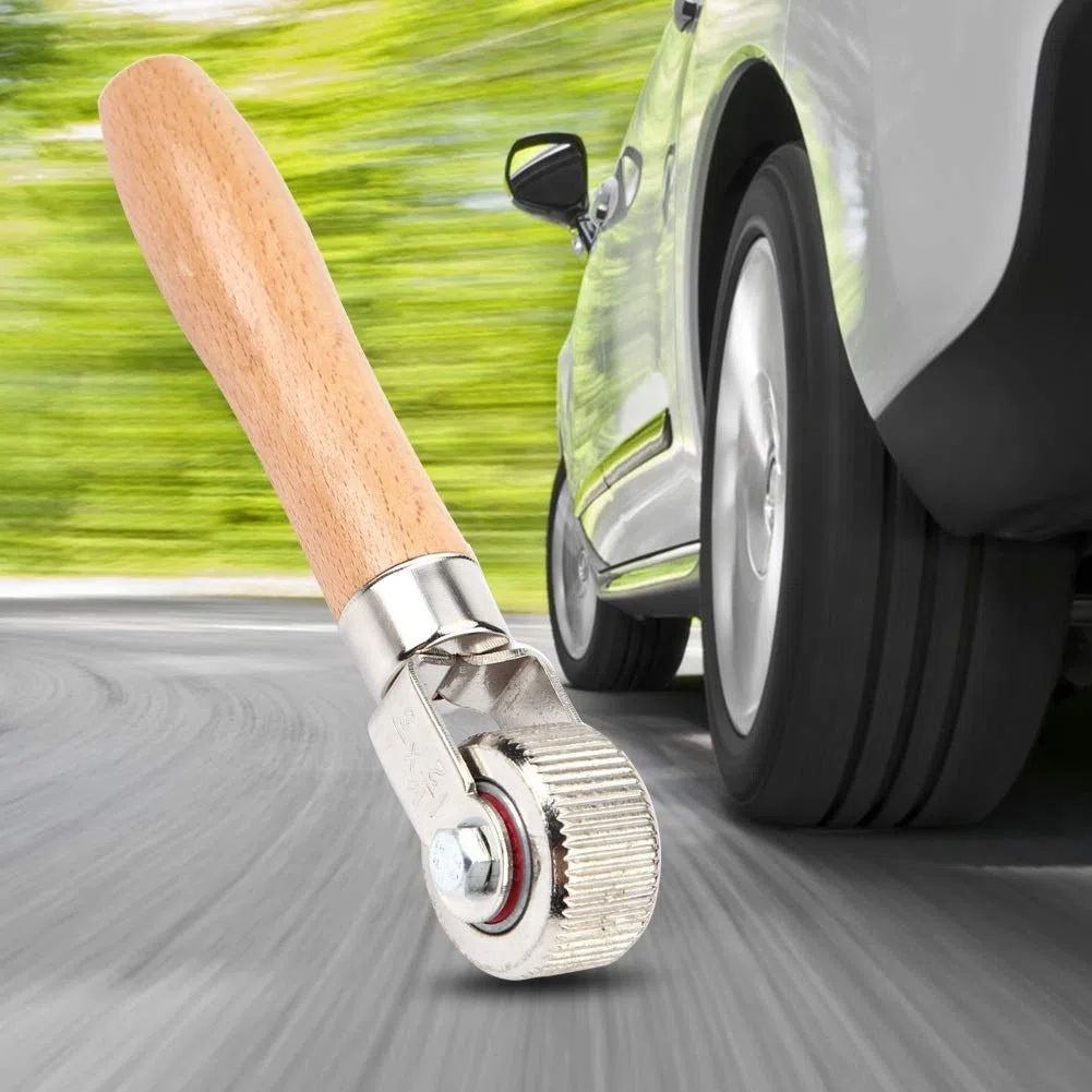 Broco Rueda de coche de parche de neumático mango de madera reparación Stitcher bola de rodamiento de rodillos herramienta de reparación Medio
