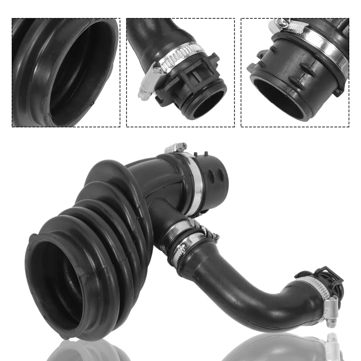 KASturbo Manguera de entrada de aire Filtro de aire Tubo de manguera para entrada de aire para C-Max Focus II 1.6 TDCI 2004-2009 1673571 7M519A673EJ 1485712