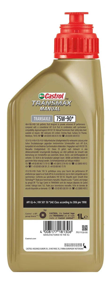 Castrol TRANSMAX Manual Transaxle 75W-90 1L