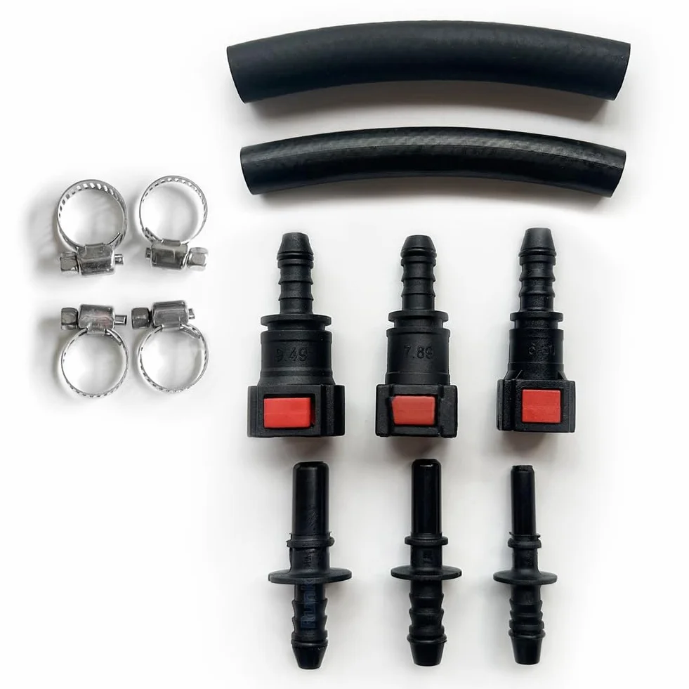 Kit de prueba de presión de combustible para bomba de inyección de combustible de metal y goma para coche, moto,