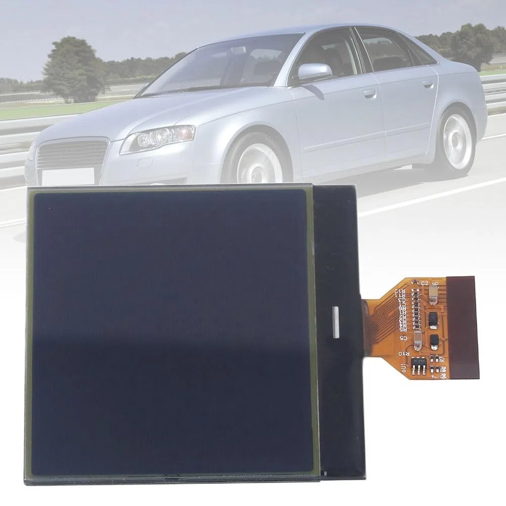 Pantalla LCD de tablero Donkivvy, pantalla de visualización del cluster de instrumentos LCD con conexión FPC del velocímetro Compatible con A4 B6 B7 2002-2008