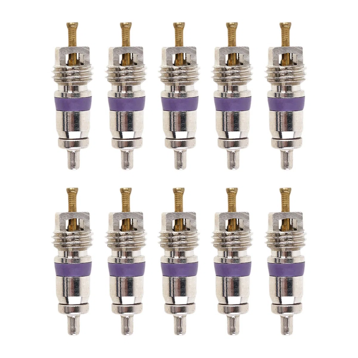 Kit de 10 Piezas de Núcleo de Válvula de Aire Acondicionado, Componentes, Kit de Reparación de Aire Acondicionado de Coche