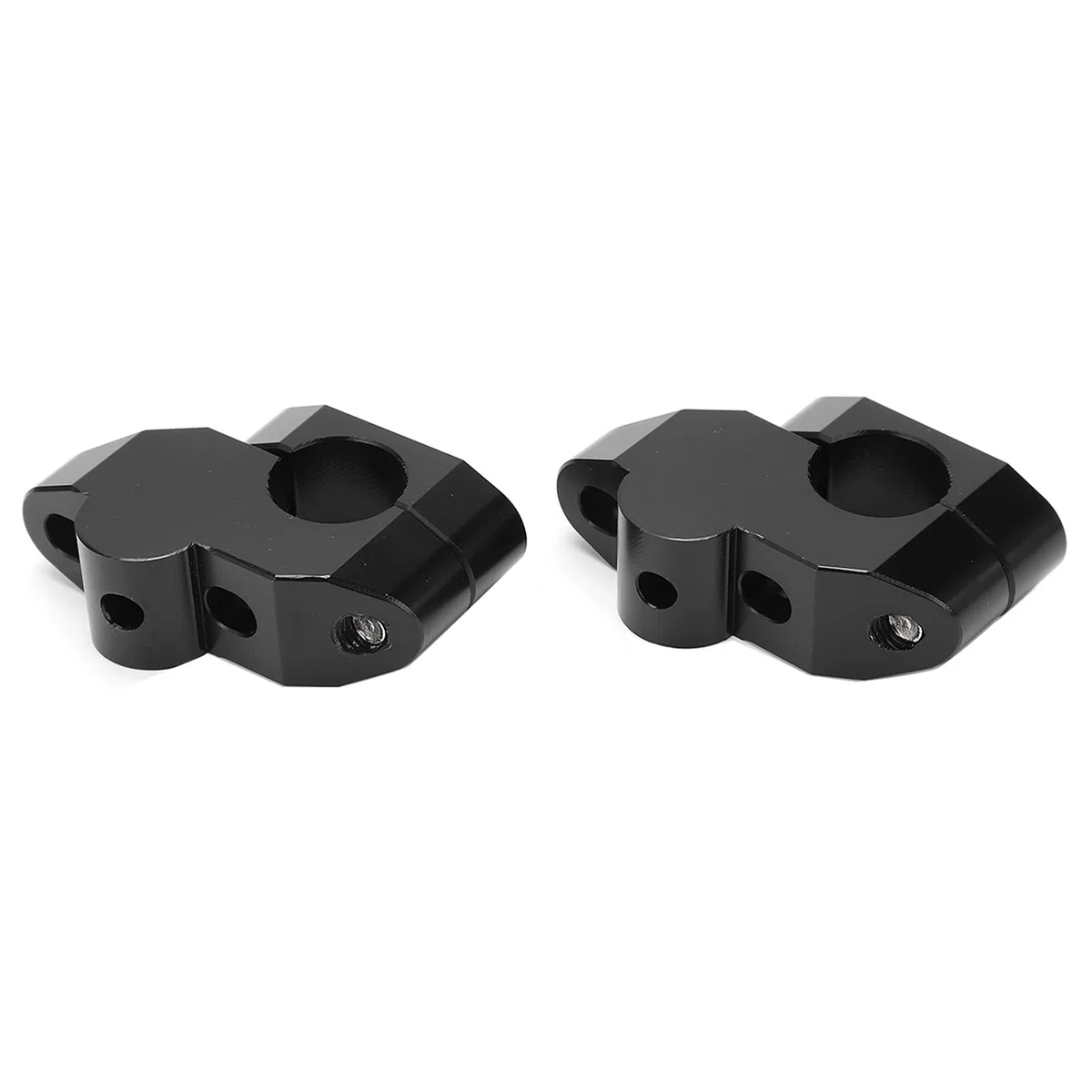 Accesorios de Motocicletas Universales de Aluminio Aleación -lener CNC para una Postura de Conducción Ergonómica, que Es Compatible con una Abrazadera de Palo de 22 Mm (BLACK)