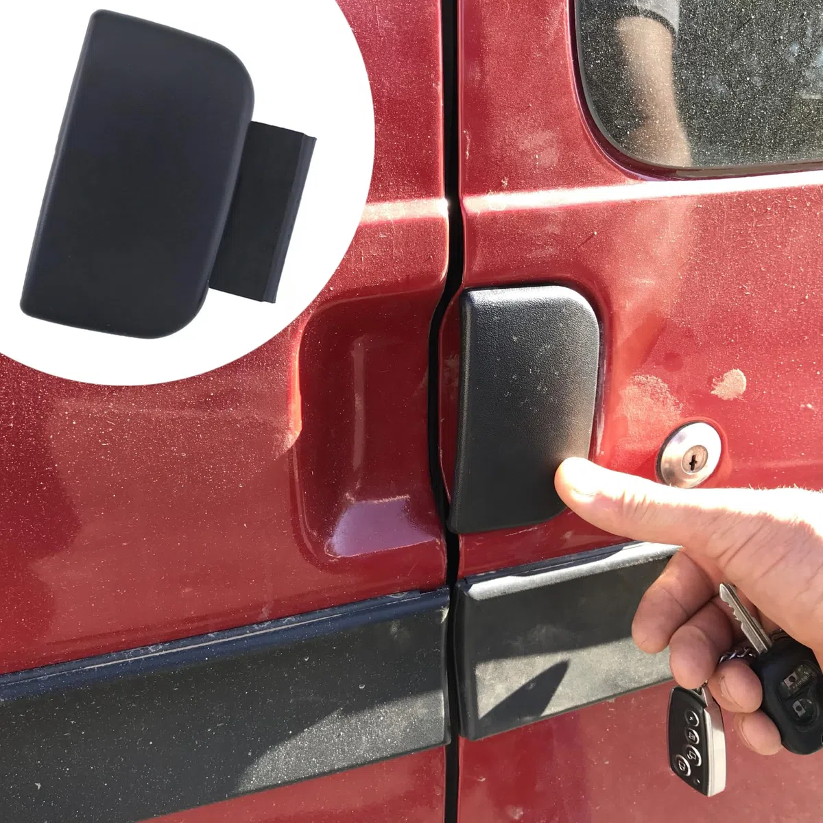 Twowinds - Manilla Exterior 9101.J5 Compatible con Citroën Berlingo 1, Saxo, ZX, Peugeot Partner 1, 106 (1996-2008) - Puerta Delantera Izquierda/Derecha o Puerta Trasera Abatible - 9101.J4 - Maneta
