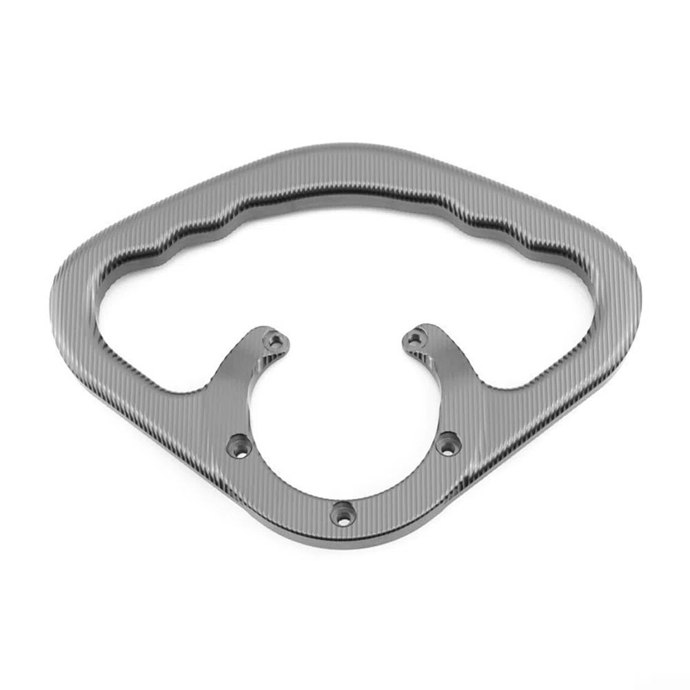 Motocicleta Tanque Grab Handle Bar Pasajero Seguridad Grip para YZF-R1 R6 R25 R3 MT-03 MT-07 FZ1 FZ6 FZ8 XJ6 Aluminio (plata)